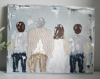 11 x 14 Made to Order Custom Abstract Family Portrait Painting