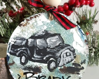 New Car or Truck Custom Hand Painted Ornament Made To Order