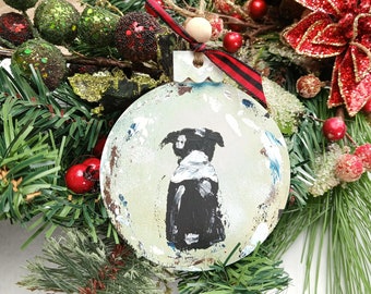 Dog Portrait Custom Hand Painted Ornament Made To Order