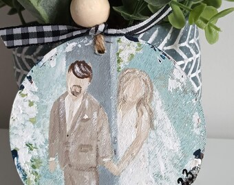 Bridal Custom Hand Painted Ornament Made To Order