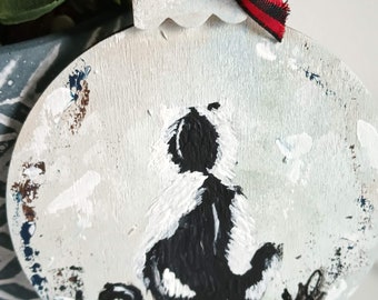 Cat Portrait Custom Hand Painted Ornament Made To Order