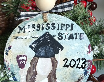 Graduation Portrait Custom Hand Painted Ornament Made To Order