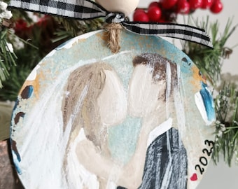 Bridal Custom Hand Painted Ornament Made To Order