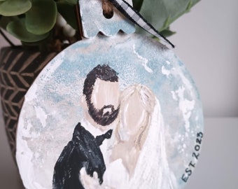 Bridal Custom Hand Painted Ornament Made To Order
