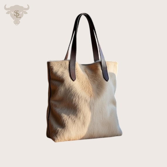 Handmade Cowhide Tote Bag: Western Hair-on-Hide Leather Bag