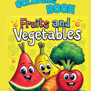 Fruits and Vegetables Coloring Book for Kids