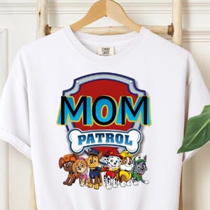 mom dad aunt uncle grandma grandpa patrol shirt – family matching cartoon dog tee – fun gift for birthday, vacation or reunion