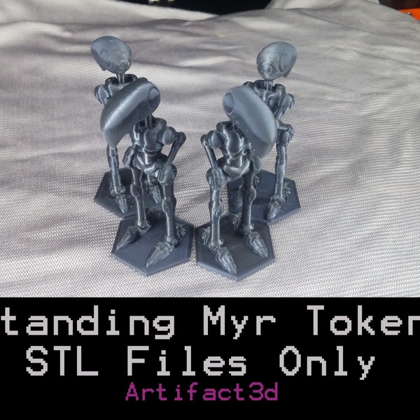 Silver Myr MTG Miniature Figurine STL file