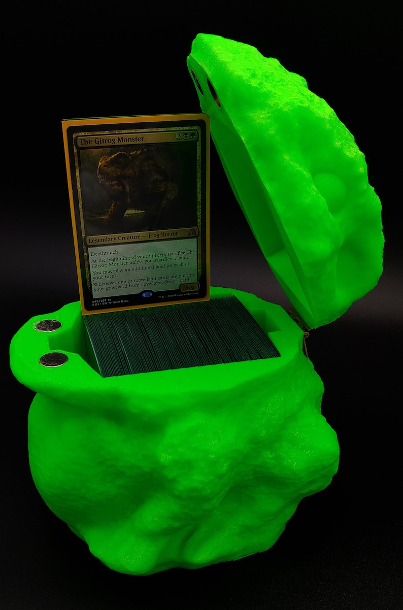Frog 3d Printed Commander sized Deckbox for MTG based on Etsy