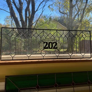 Stained Glass Transom - Custom Home Number Transom