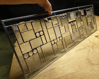 Stained Glass Transom or Sidelight - Geometric in Style