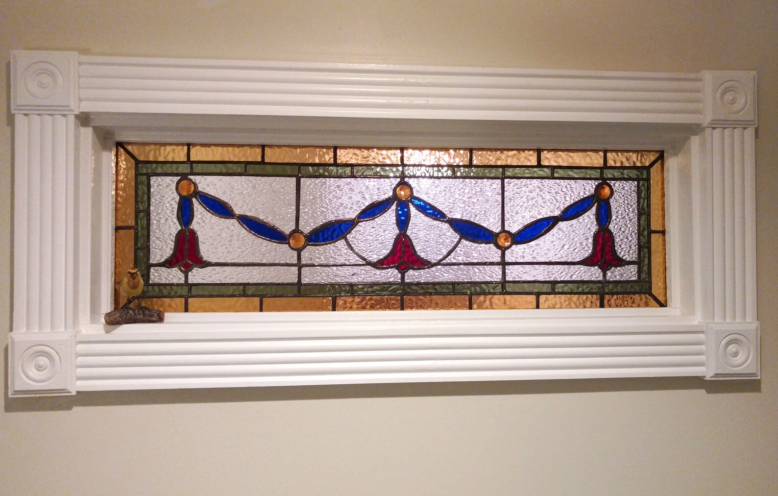 Stained Glass Transom Victorian Ribbon Panel - Etsy