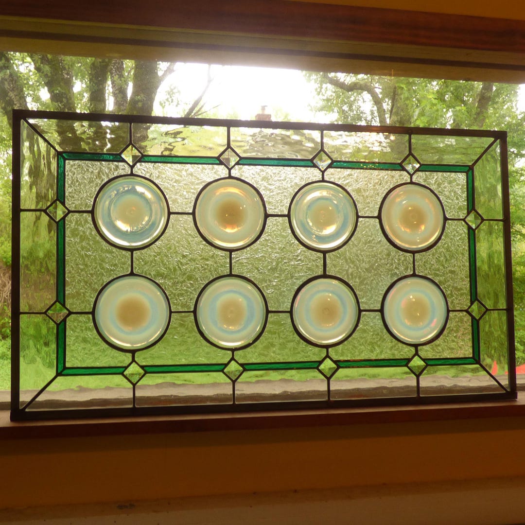 Stained Glass Window - Rondel - Custom Sizes Accepted - Etsy