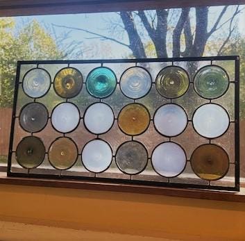 Stained Glass Rondol Patterns Stained Glass Window - Rondel - Custom Sizes Accepted - Etsy