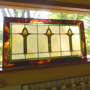 Victorian Style Transom / Window - Vintage Tulip