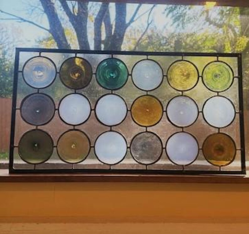 Stained Glass Rondol Patterns Stained Glass Window - Rondel - Custom Sizes Accepted - Etsy