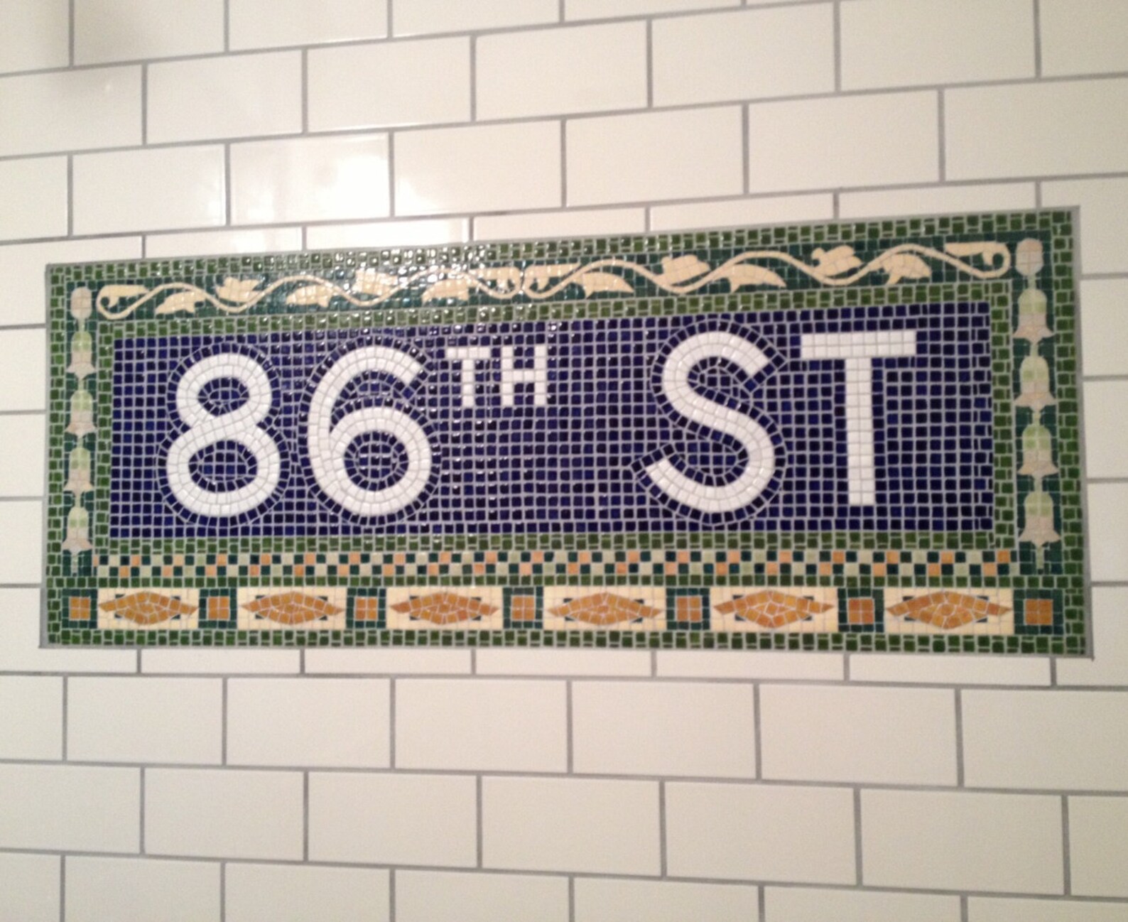 NYC Subway Mosaic Tile Install for Bathroom / Kitchen / Etsy