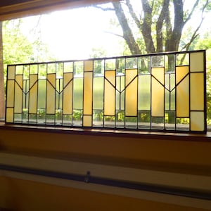 Stained Glass Panel - Mission Style Transom