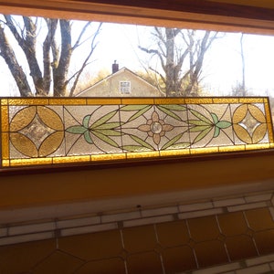 Stained Glass Transom or Sidelight - Country Farm House
