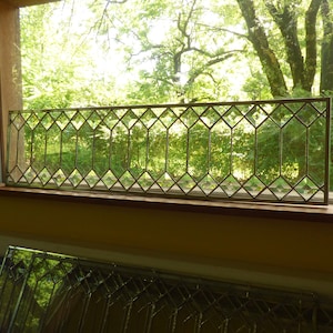 Custom Stained Glass Panel - Trellis Transom 1 1/2"