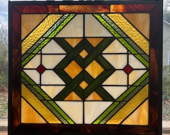 Stained Glass Window - Prairie Style