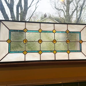 RESERVED LISTING for Sherrel Johnson - Stained Glass Sidelight or Transom - Vintage Style Sidelights