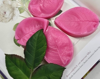 Rose Leaf Silicone Veiner: Realistic Clay & Fondant Mold