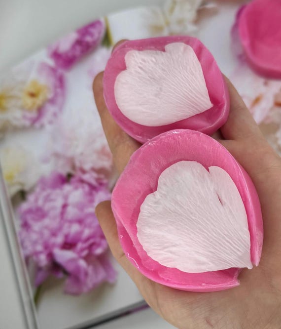 Realistic Peony Petal Silicone Mold Set: Sugar Flower, Clay, Cold Porcelain, Wax