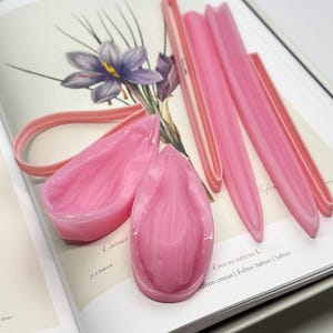 Crocus Leaf & Petal Silicone Veiner Set: Botanical Art Mold