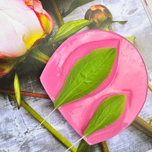 Set of silicone veiners for peony bracts with accurate shape and texture