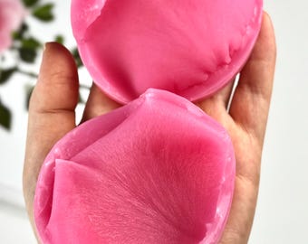 Large Rose Petal Double-Sided Veiner & 4 Cutters – Silicone for Fondant, Cold Porcelain, Polymer Clay, Wax