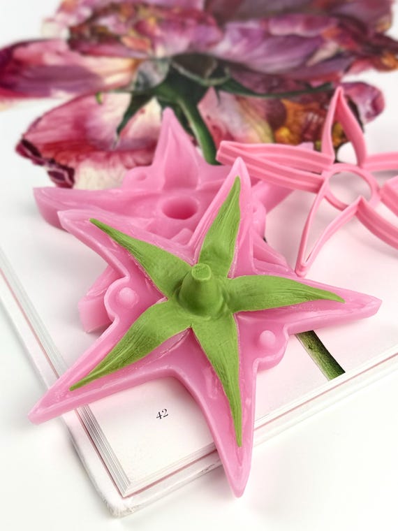 Rose Sepals veiner and cutter. Polymer Clay Tools Handmade Flower Supplies