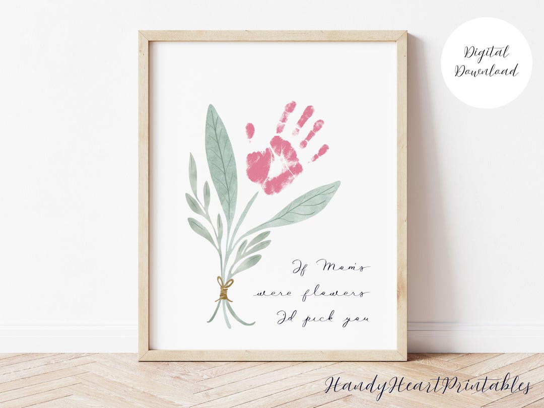Handprint Floral Bouquet, Baby Memory Keepsake DIY, Teacher ...