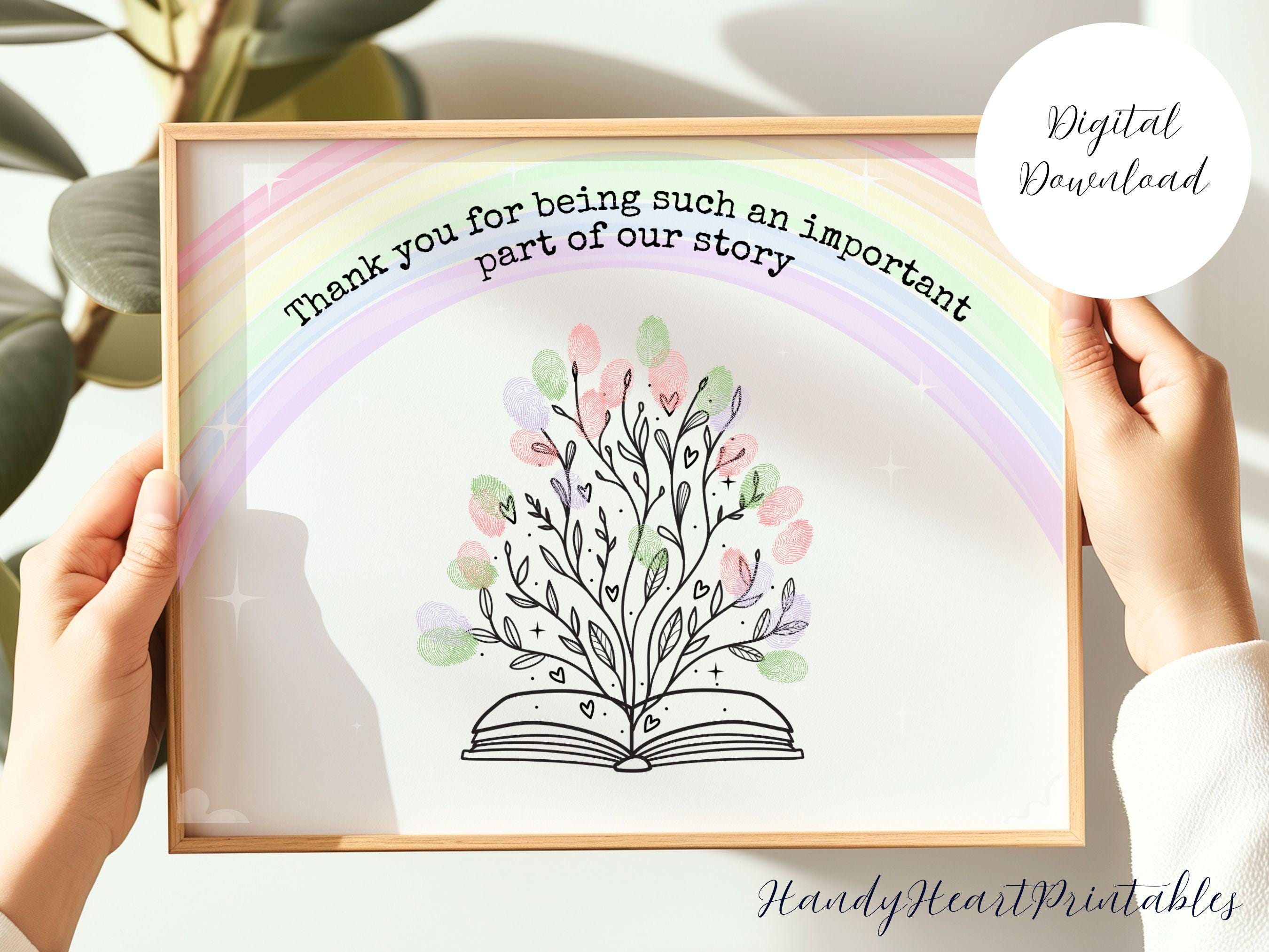 Regalo Personalizado Para Maestra Con Flor - "Gracias" | Regalo De Despedida Para Guardería O Preescolar - Crafty Gift Company