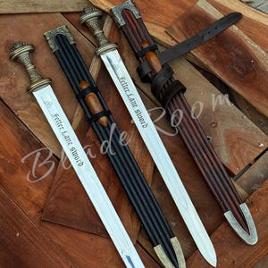 Handcrafted Viking Sword: Engraved Carbon Steel Replica - 31 Inch