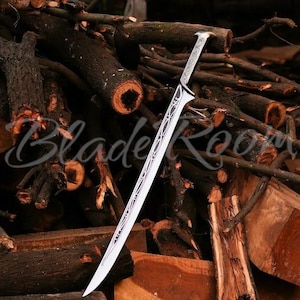 Fantasy Silver Sword Handcrafted with Ornate Details – Custom Steel Blade for Gifting & Display Decor For Home, Fantasy Sword, Coslay Sword