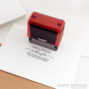 Sello de texto personalizado / Sello de texto personalizado con entintado automático / Sello de dirección personalizado / Sello personalizado