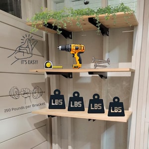 Heavy Duty Shed Shelving Brackets: 250lb Capacity, Rust-Resistant Steel