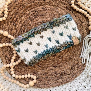Luxury Knit Headband, 100% Merino Wool Earwarmer, Adult Size Knitted Headband, Handmade Gift