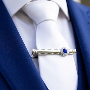 Blue Sapphire Tie Clip - Etsy