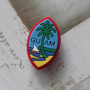 Guam Flag Shoe Charm – Soft PVC Accessory (1 Inch)
