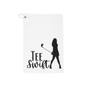 Stylish Golf Towels, Fun Golf Gifts, Tee Swift Golf Towel, Unique Golf Accessories, Perfect for Golf Enthusiasts, Birthday Golf Gifts