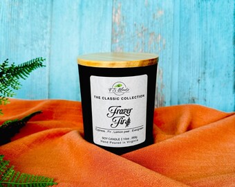 Frazer Fir Soy Candle by FSBlends – Soy Candle with Cypress, Fir, Lemon Peel & Evergreen – Fresh Outdoorsy Scent