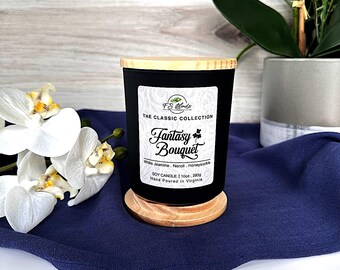 Fantasy Bouquet Soy Candle by FS Blends – Soy Candle with Jasmine, Honeysuckle & Neroli – Floral Sweet Home Scent