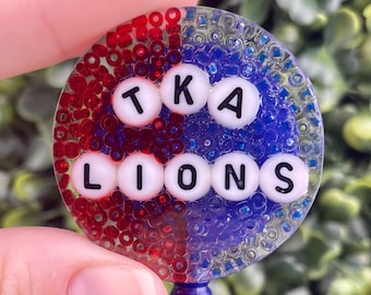 Custom Two-Toned School Colors Badge Reel