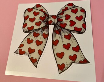 Bow hearts Jumbo sticker