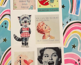 Vintage fun sticker sheet