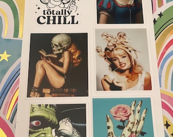 Totally Chill Sticker Sheet - Retro Pop Art
