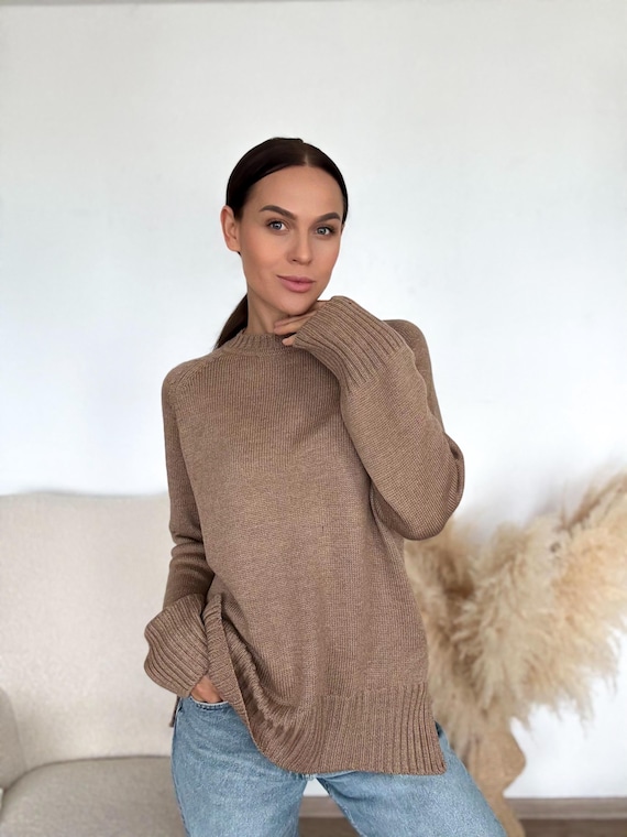 Women's Handmade Sweater Made of Natural Merino Wool