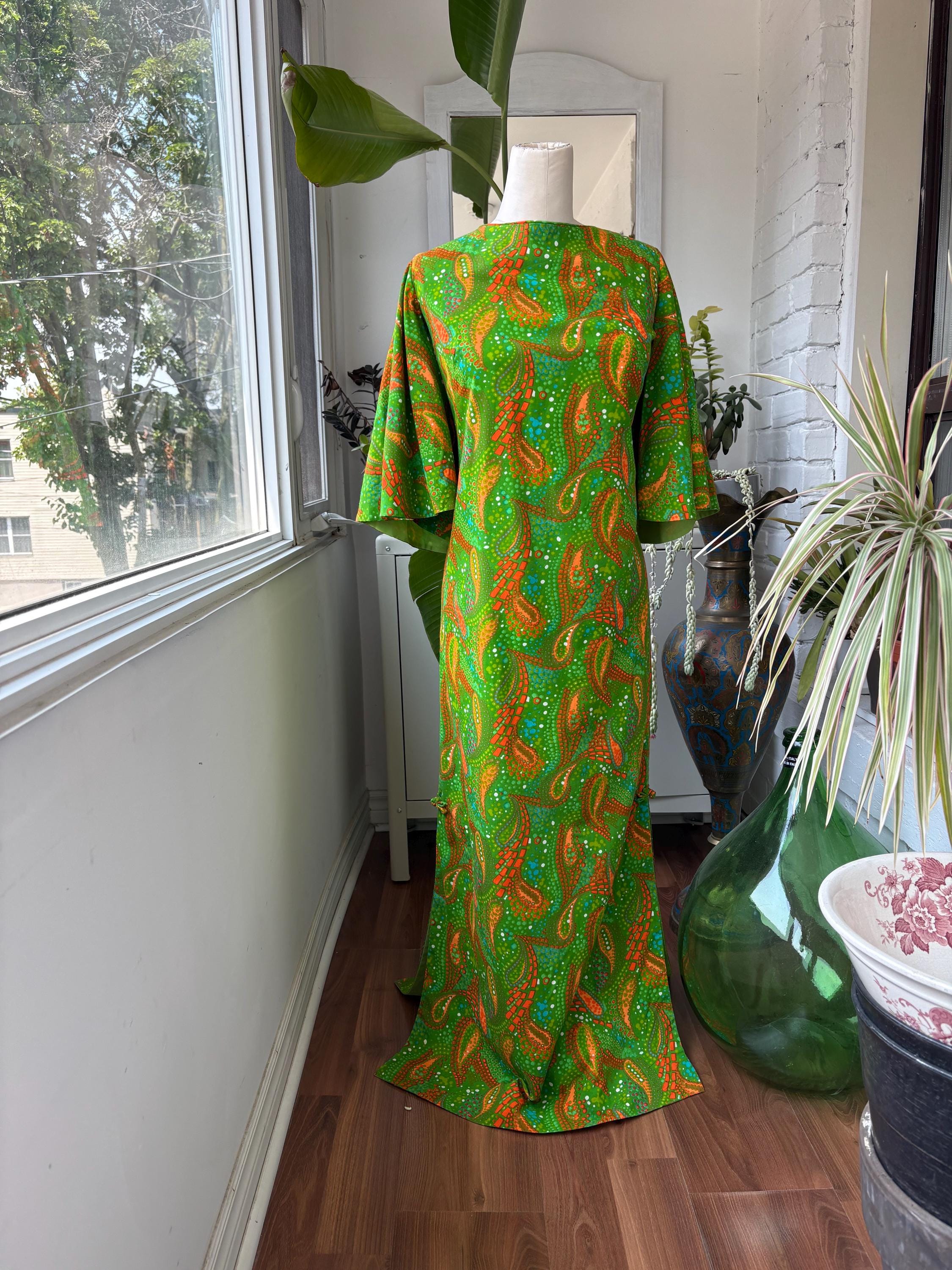 Vintage Tiki Dress Xl - Etsy